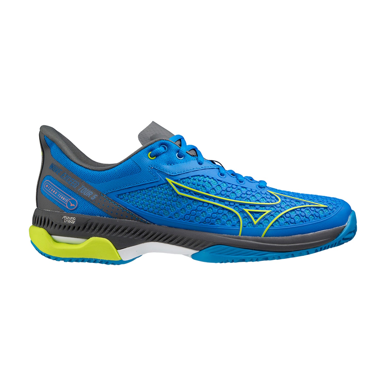 Mizuno Wave Exceed Tuor 5 Clay Peace blue/Acid lime/Iron gate
